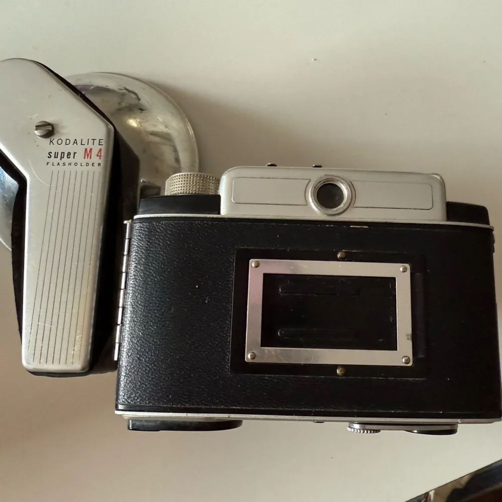 Kodak Black and Silver Camera with Flash
